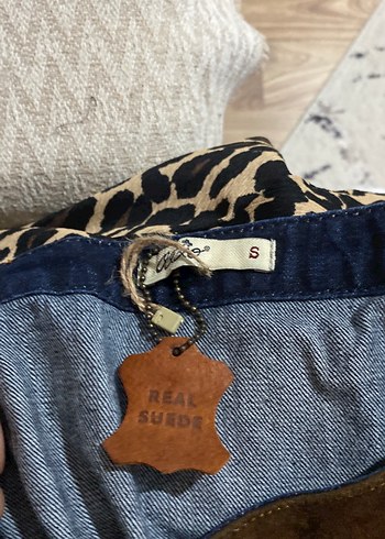 Düğmeli Koyu Mavi Kadın Midi Kot Etek - Görsel 3