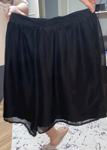Siyah Dökümlü Midi Hamile Eteği - Görsel 2