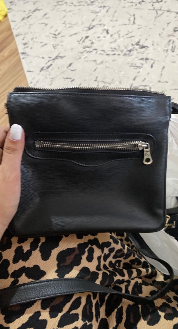 Fermuarlı Siyah Deri Kadın Portföy Cüzdan - Görsel 2
