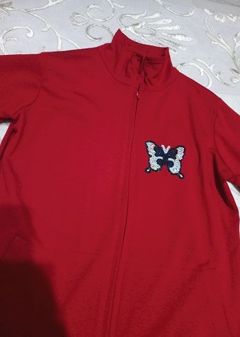 Diğer Kırmızı Fermuarlı Ceket hırka
