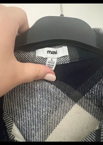 Mavi Kadın Gri Ekose Pamuklu Salaş Gömlek