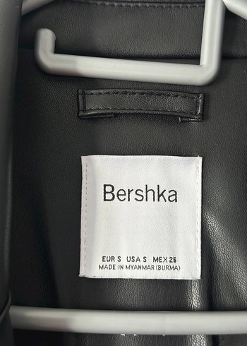 Bershka Bershka Siyah Blazer Deri Ceket