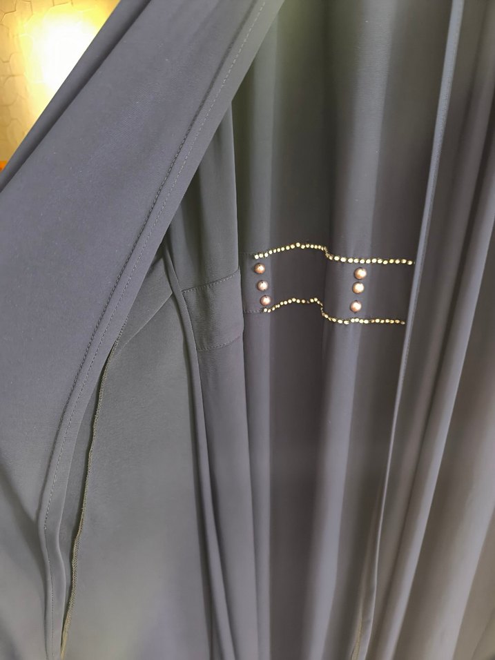 Mavi Zincir Detaylıi Abiye Elbise - Görsel 2