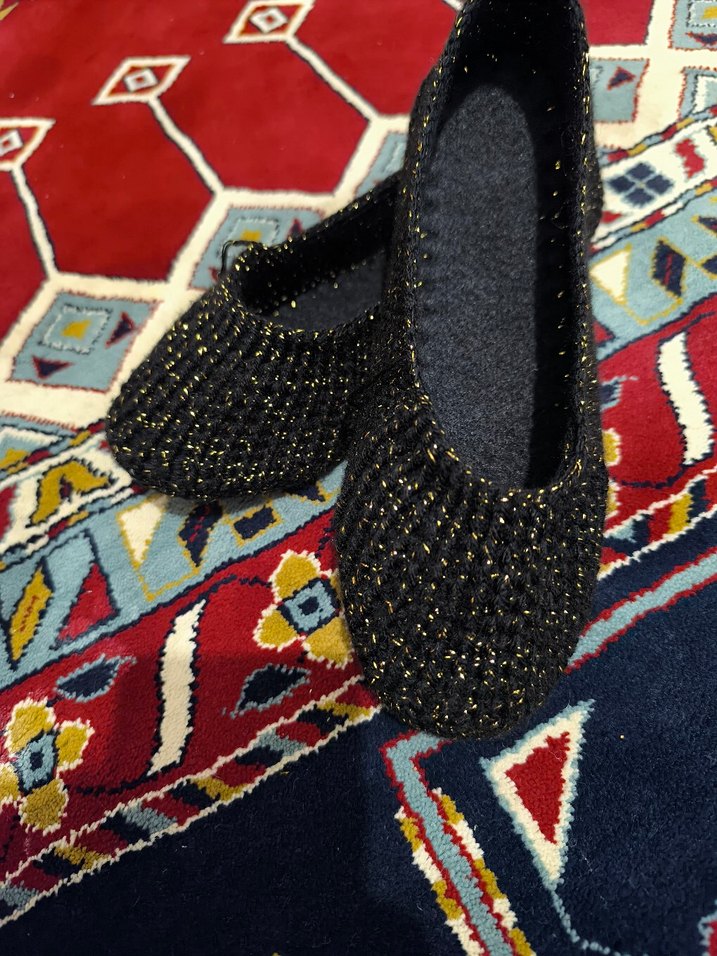 Renkli Örgü Kadın Babet, Düşük Topuklu - Görsel 2