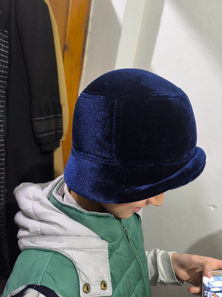 Kadın Lacivert Polar Şapka Velcro - Görsel 3