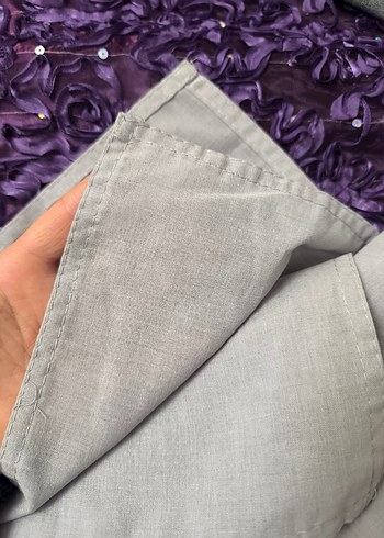 Bohem Gri Kadın Pliseli Şal - Görsel 3