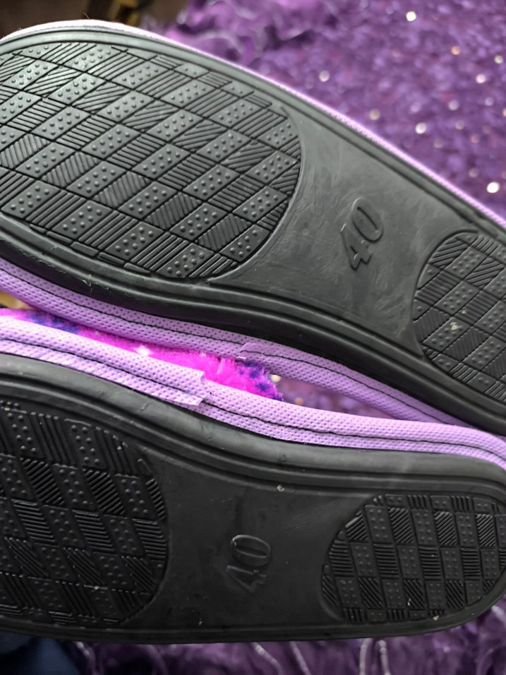 Mor Nakışlı Kadın Ev Terliği - Görsel 2