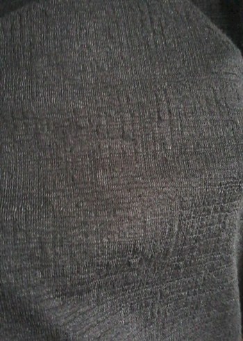 Siyah Keten Erkek Tişört Loose Fit - Görsel 5