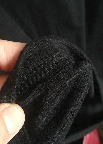 Siyah Keten Erkek Tişört Loose Fit - Görsel 6