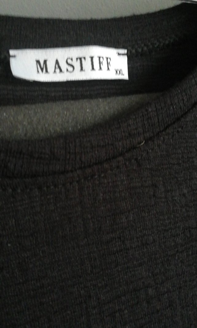 Siyah Keten Erkek Tişört Loose Fit - Görsel 4