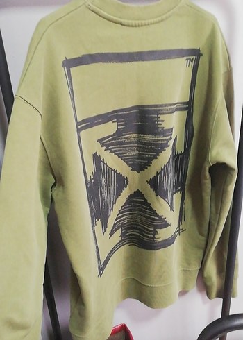 Erkek Haki Sweatshirt Uzun Kollu Rahat Kesim - Görsel 4