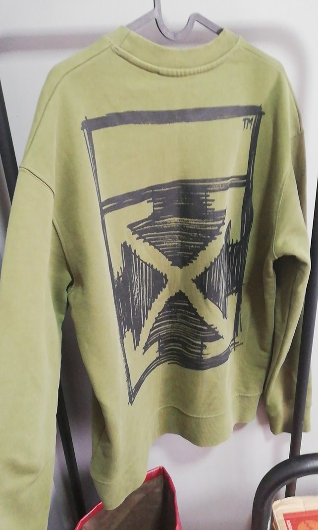 Erkek Haki Sweatshirt Uzun Kollu Rahat Kesim - Görsel 4