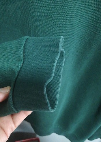 Yarım Fermuarlı Yeşil Erkek Sweatshirt - Görsel 4