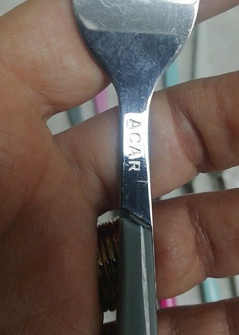 Beden Renkli Saplı Çatal ve Kaşık Seti