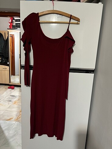 Trendyol & Milla Trendyol bordo elbise