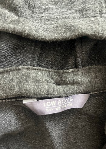 Gri Kapüşonlu Erkek Çocuk Denim Ceket - Görsel 3