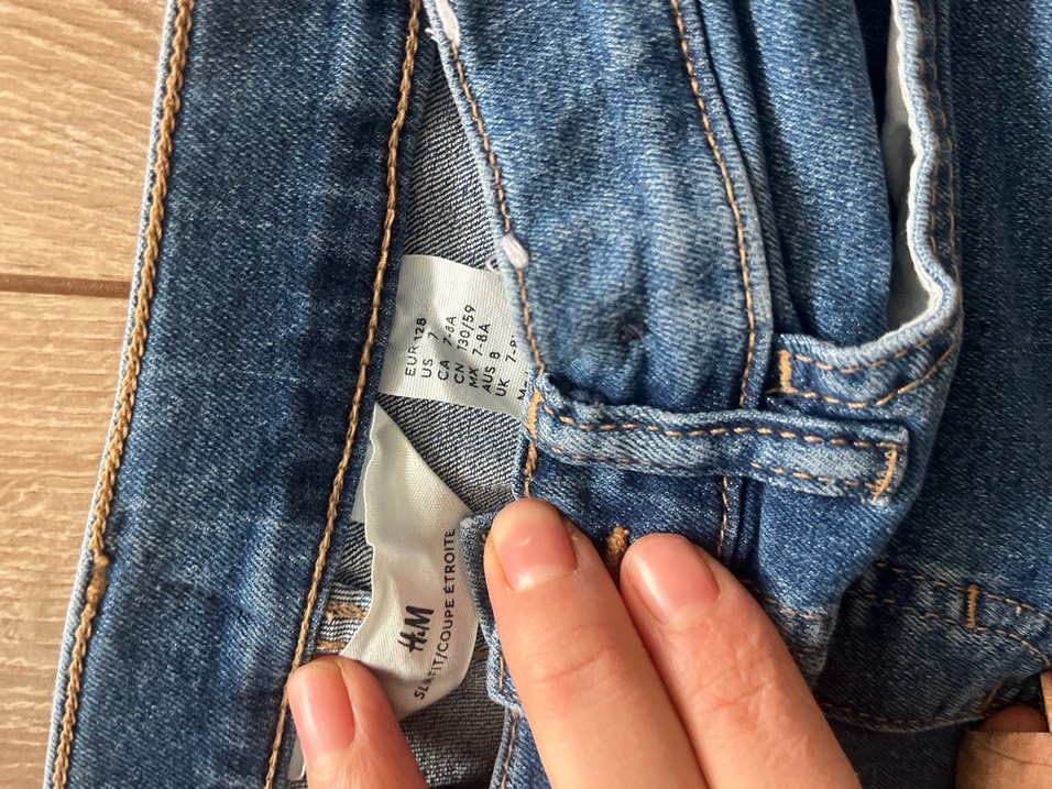 Düğmeli Mavi Bol Kesim Kadın Kot Pantolon - Görsel 3