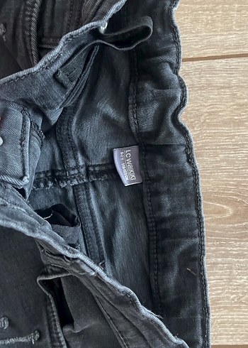 Gri Kadın Kemerli Normal Boy Jean - Görsel 3