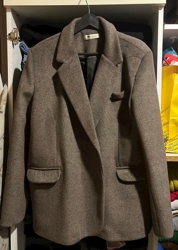 Kahverengi Kadın Midi Blazer Ceket - Görsel 2