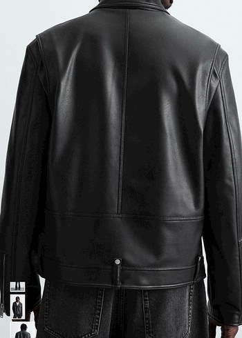 Suni deri bilet ceket - Görsel 4