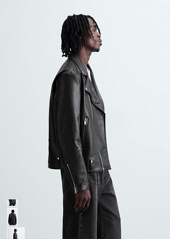 Suni deri bilet ceket - Görsel 3