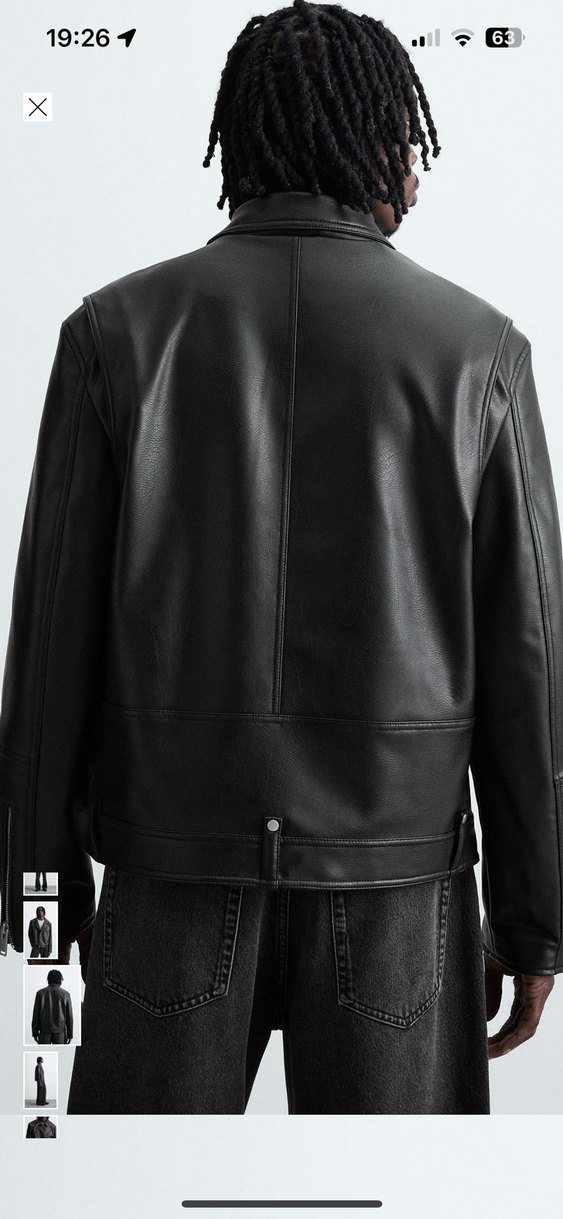 Suni deri bilet ceket - Görsel 4