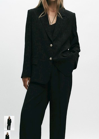 Zara jakarlı blazer - Görsel 2