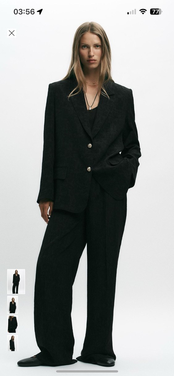 Zara jakarlı blazer - Görsel 2