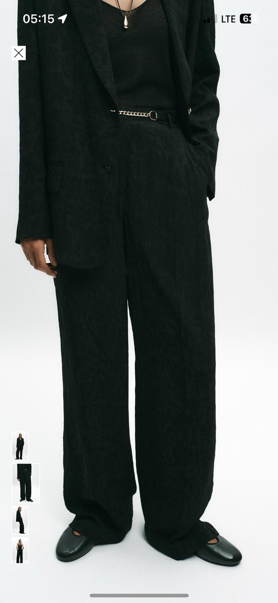 Zara jakarlı pantolon - Görsel 3