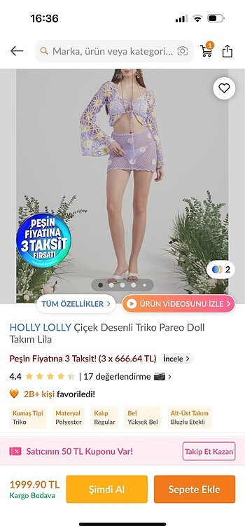Holly Lolly Çiçek Desenli Plaj takımı - Görsel 4
