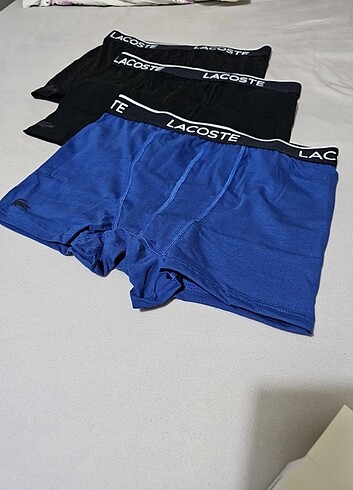 m Beden siyah Renk Lacoste boxer orj