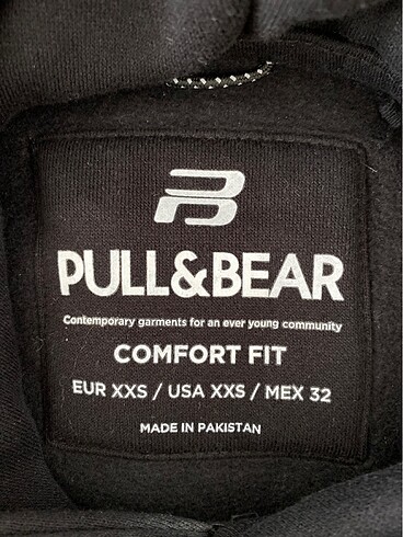 xs Beden siyah Renk Pull&Bear Siyah Sweatshirt