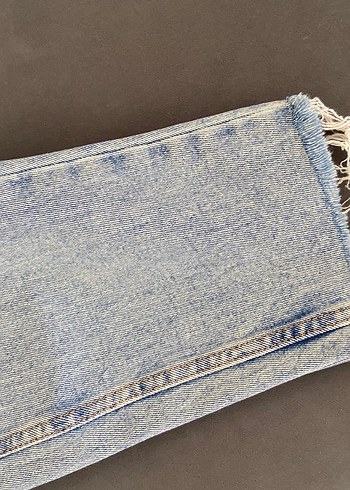 Kadın Mavi Mom Slim Fit Denim Pantolon - Görsel 6