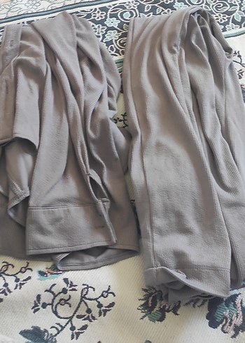 Gri Erkek Pijama Takımı, Rahat Kesim, Uzun Kollu