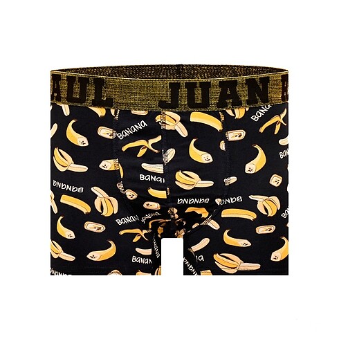 Munivy Juan Raul Muz Desenli Siyah Rahat Erkek Boxer