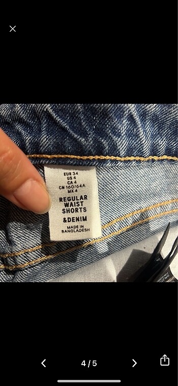 xs Beden mavi Renk H&M şort