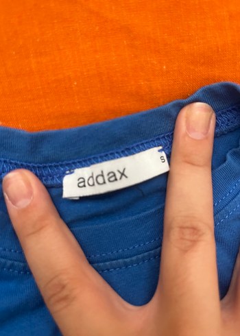 Addax Mavi Baskılı Kısa Kollu Kadın Tişört