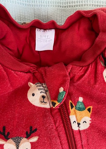 LC Waikiki Renkli Baskılı Kızaklı Kırmızı Erkek Çocuk Pijama