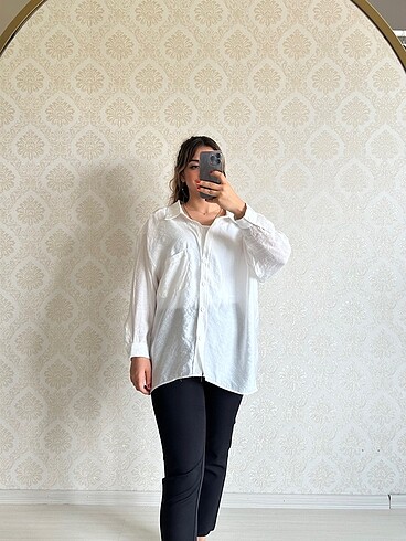 Oversize Tensel Gömlek