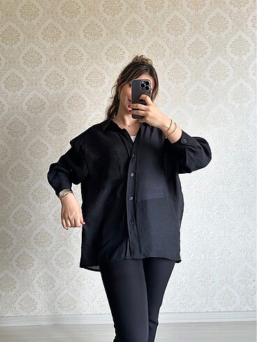 Oversize Tensel Gömlek