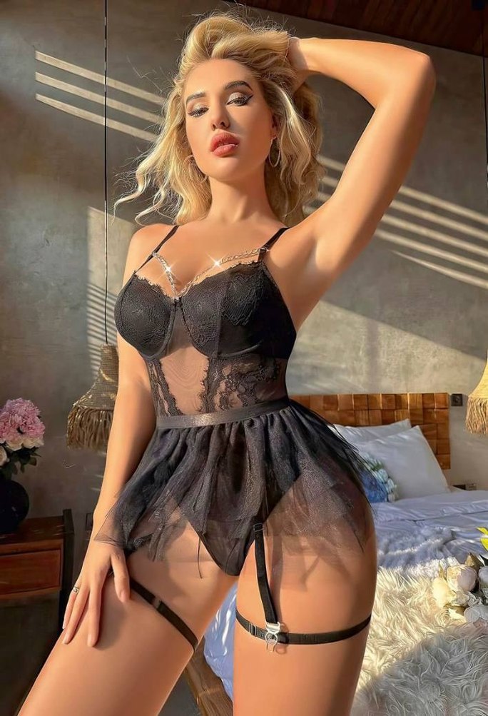 Siyah Gotik Mini Strappy - Görsel 3