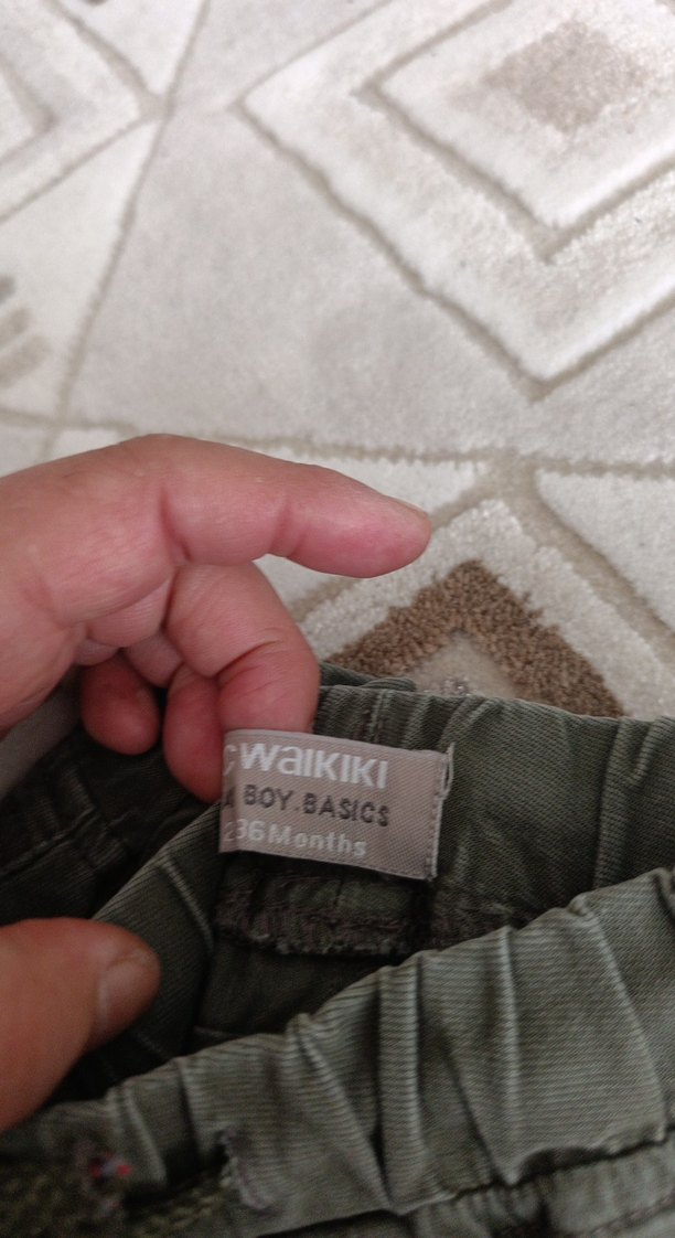 Erkek Çocuk Gri Belden Kemerli Bol Kesim Kot Pantolon - Görsel 3