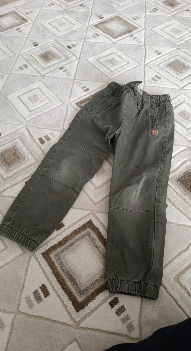 Erkek Çocuk Gri Belden Kemerli Bol Kesim Kot Pantolon - Görsel 2