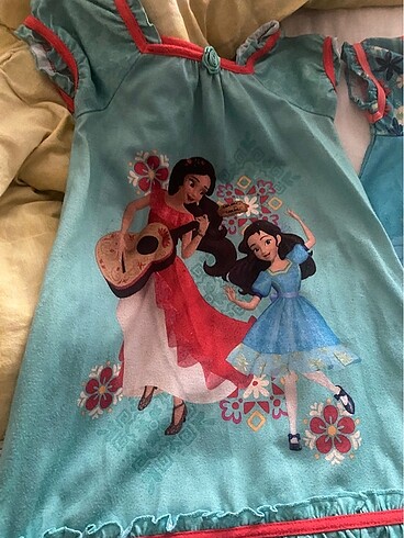 4 Yaş Beden Disney marka penye elbise gecelik 4 yaş