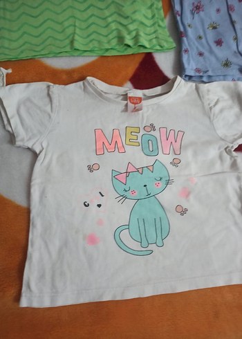 Kız Çocuk Pembe Kısa Kollu Tişört - Görsel 7