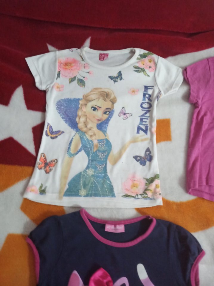 Kız Çocuk Pembe Kısa Kollu Tişört - Görsel 4