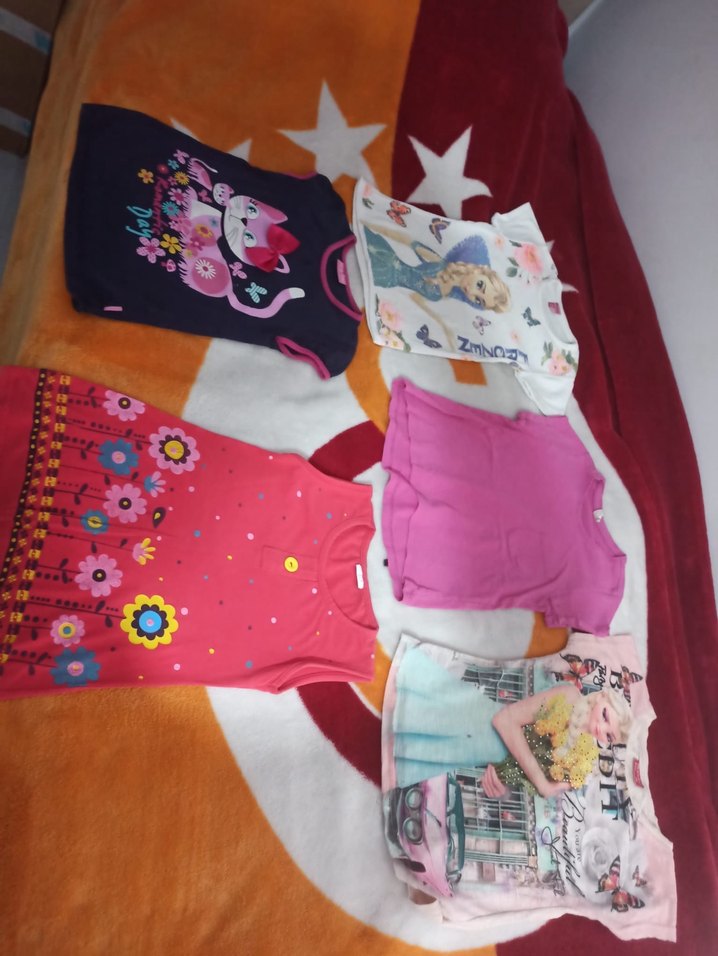 Kız Çocuk Pembe Kısa Kollu Tişört - Görsel 5