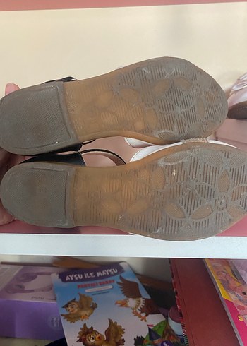 Kız Çocuk Bej Parlak Baskılı Tokalı Babet - Görsel 5