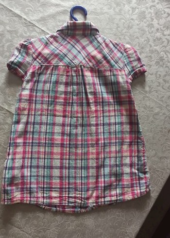 Renkli Düğmeli Kısa Kollu Kız Gömlek - Görsel 3