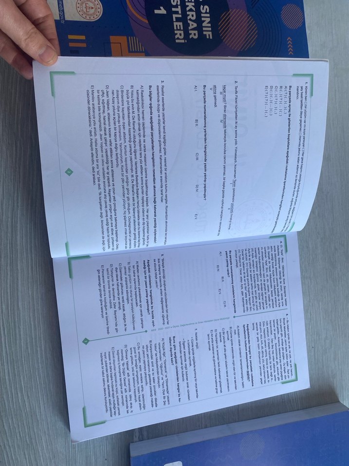 11. Sınıf Tekrar Testleri 1 Kitabı - Görsel 5